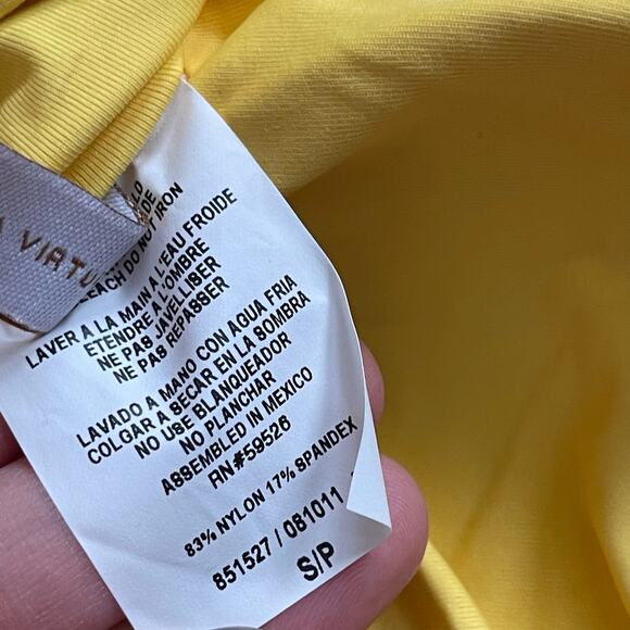 Becca Candice Multi Way One Piece Swimsuit Removeable Soft Cups Yellow Size Sma - Picture 8 of 8